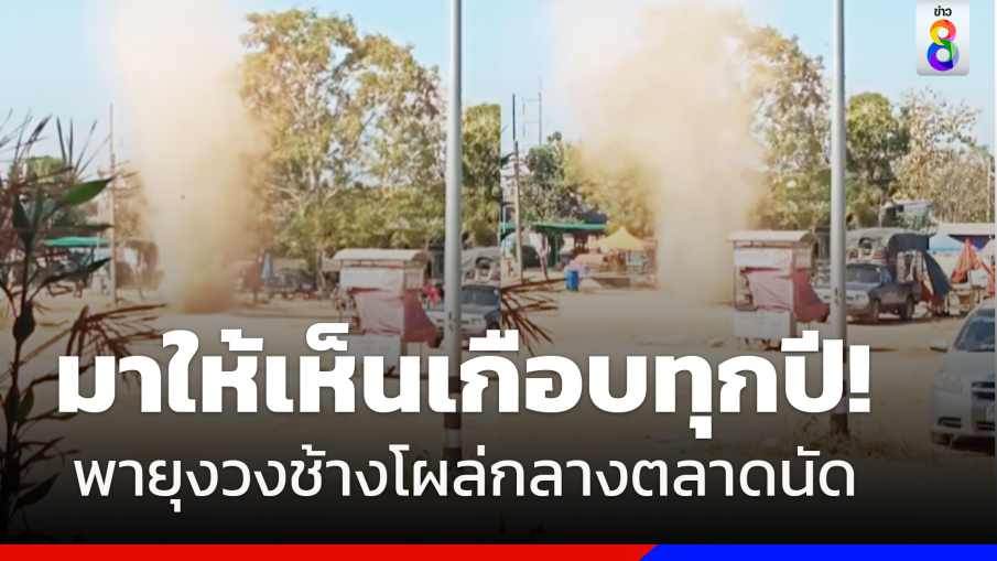 พายุงวงช้างโผล่กลางตลาดนัด