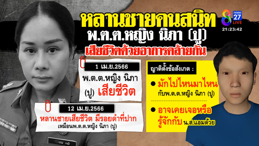 พิรุธ "สารวัตรปู" ตาย ญาติสงสัยหลานตายด้วย