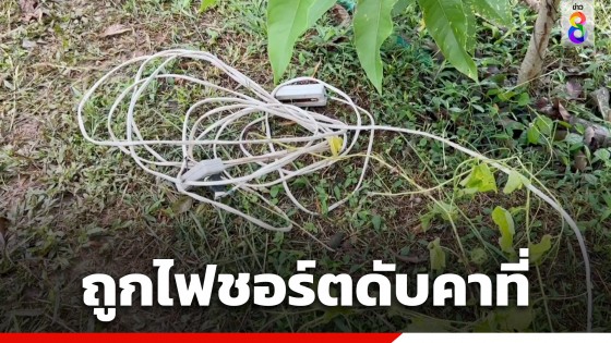 กรรมตามทัน! หนุ่มวัย 24 ปี ลักตัดสายไฟขณะฝนตก ถูกไฟชอร์ตดับคาที่