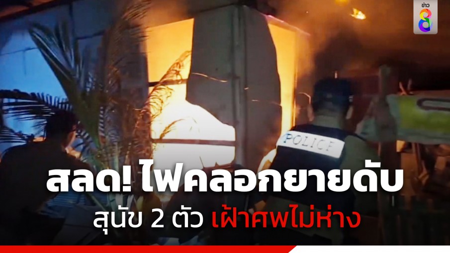 สลด! ไฟไหม้บ้านคลอกยายวัย 76 ปี สุนัข 2 ตัว เฝ้าศพไม่ห่าง