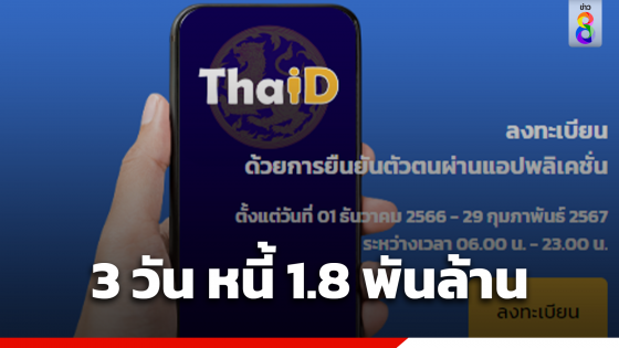 ลงทะเบียนหนี้นอกระบบวันที่ 3 รวมมูลหนี้กว่า 1,863 ล้านบาท กทม. ยังครองแชมป์