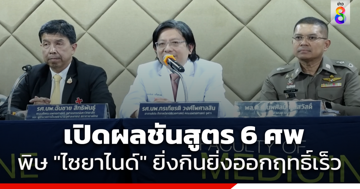 เปิดผลชันสูตร 6 ศพ เผยพิษ