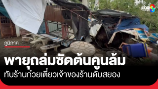 พายุฤดูร้อนกระหน่ำโคกสำโรง! ต้นคูนใหญ่ล้มทับร้านก๋วยเตี๋ยวพังราบ...