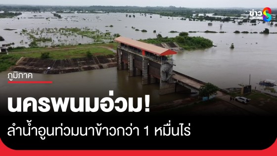 นครพนมอ่วม! ลำน้ำอูนเอ่อท่วมนาข้าวกว่า 1 หมื่นไร่ - 7 อำเภอประกาศพื้นที่ภัยพิบัติ