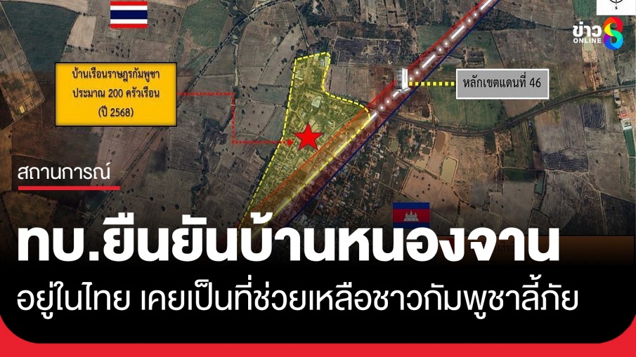 ทบ.ยืนยัน บ้านหนองจานอยู่ในเขตไทย