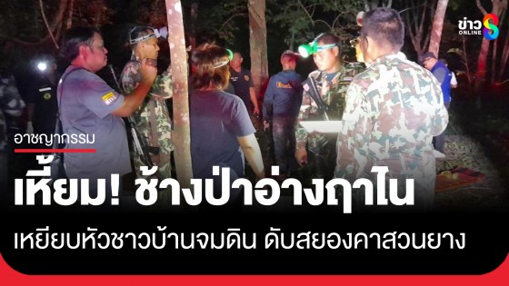อาละวาดหนัก! ช้างป่าเขาอ่างฤาไน ทำร้ายชาวบ้านดับคาสวนยาง พบเดือนเดียวดับแล้ว 2 