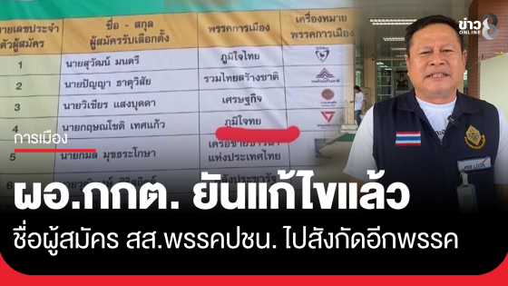 ผอ.กกต.หนองบัวลำภู แจงเหตุป้ายรวมคะแนนของผู้สมัครพรรค ปชน.เป็น ภท.ทาง กกต.เขต 1 ได้ดำเนินการแก้ไขแล้ว และแจ้งทางผู้สมัคร พรรคแล้ว 