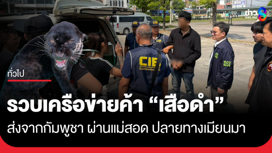 รวบเครือข่ายค้า "เสือดำ" ส่งจากกัมพูชา ปลายทางเมียนมา