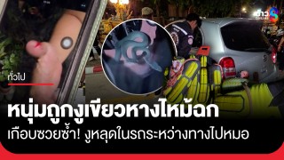 เกือบซวยซ้ำ! งูเขียวหางไหม้ฉกหนุ่มปากน้ำ แถมแหกถุงหนีซ่อนในรถขณะไปหาหมอ...
