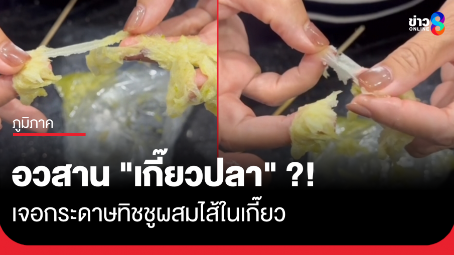อวสาน "เกี๊ยวปลา" หลังเจอกระดาษทิชชูผสมในเกี๊ยว