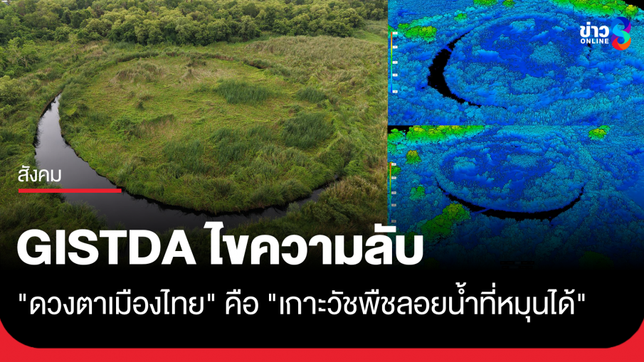 GISTDA ไขความลับ "ดวงตาเมืองไทย" คือ "เกาะวัชพืชลอยน้ำที่หมุนได้" 