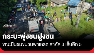 กระบะเสียหลักพุ่งชนฝูงชนยืนชมขบวนพาเหรด เจ็บ 8 ราย