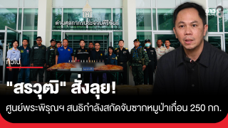 "สรวุฒิ" สั่งลุย! ศูนย์พระพิรุณฯ สนธิกำลังสกัดจับซากหมูป่าเถื่อน 250 กก.