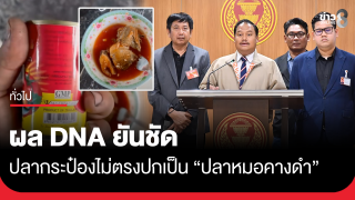 ผลตรวจดีเอ็นเอ ปลากระป๋องไม่ตรงปก ยันชัดเป็น...