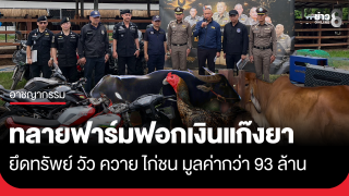 ทลายฟาร์มฟอกเงินแก๊งยาในร้อยเอ็ด ยึดทรัพย์กว่า 93 ล้าน