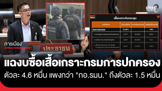"กิตติพงษ์" แฉงบจัดซื้อ "เสื้อเกราะ" กรมการปกครอง ตัวละ 4.6 หมื่น แพงกว่า "กอ.รมน." ถึงตัวละ 1.5 หมื่น 