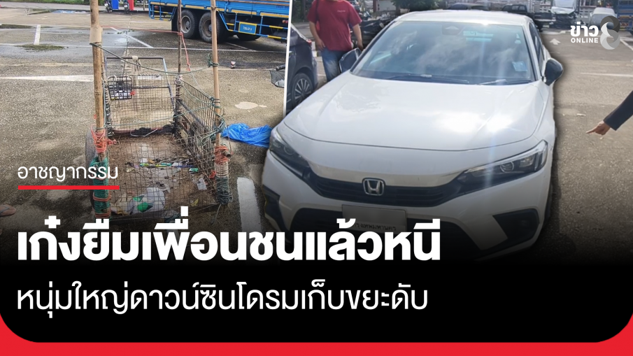 เก๋งยืมเพื่อน ขับชนหนุ่มใหญ่ดาวน์ซินโดรมเก็บขยะดับแล้วหนี